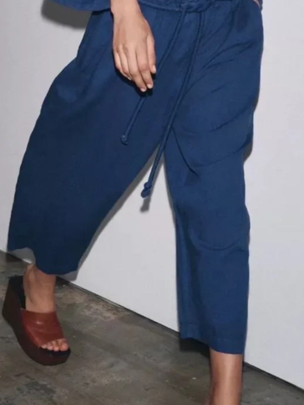 Zara ZW collection linen blend pants